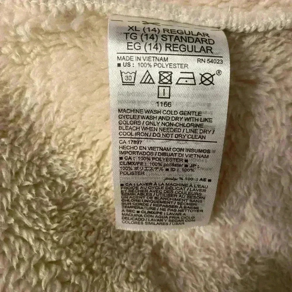 Girls Old Navy faux suede Sherpa lined zippered jacket side pockets NWOT XL (14) - Picture 4 of 13